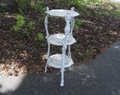 Vintage Cast Iron Shelf Cake Stand Cupcake Plant Stand Outdoors Garden Decor Furniture Wedding Decor French Country Cottage Chic