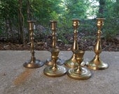Vintage Brass Candle Holders Lighting Rustic Decor Wedding Decor Home Living 6 Candlesticks French Country Farmhouse Housewares