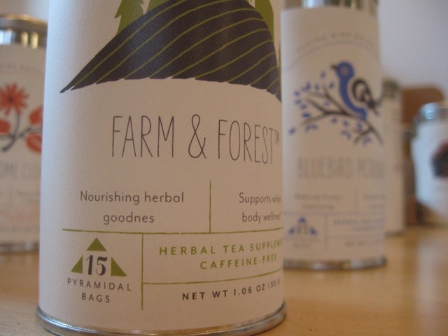 farm & forest tea, 15 large teabags filled with organic herbs for immune support and wellness