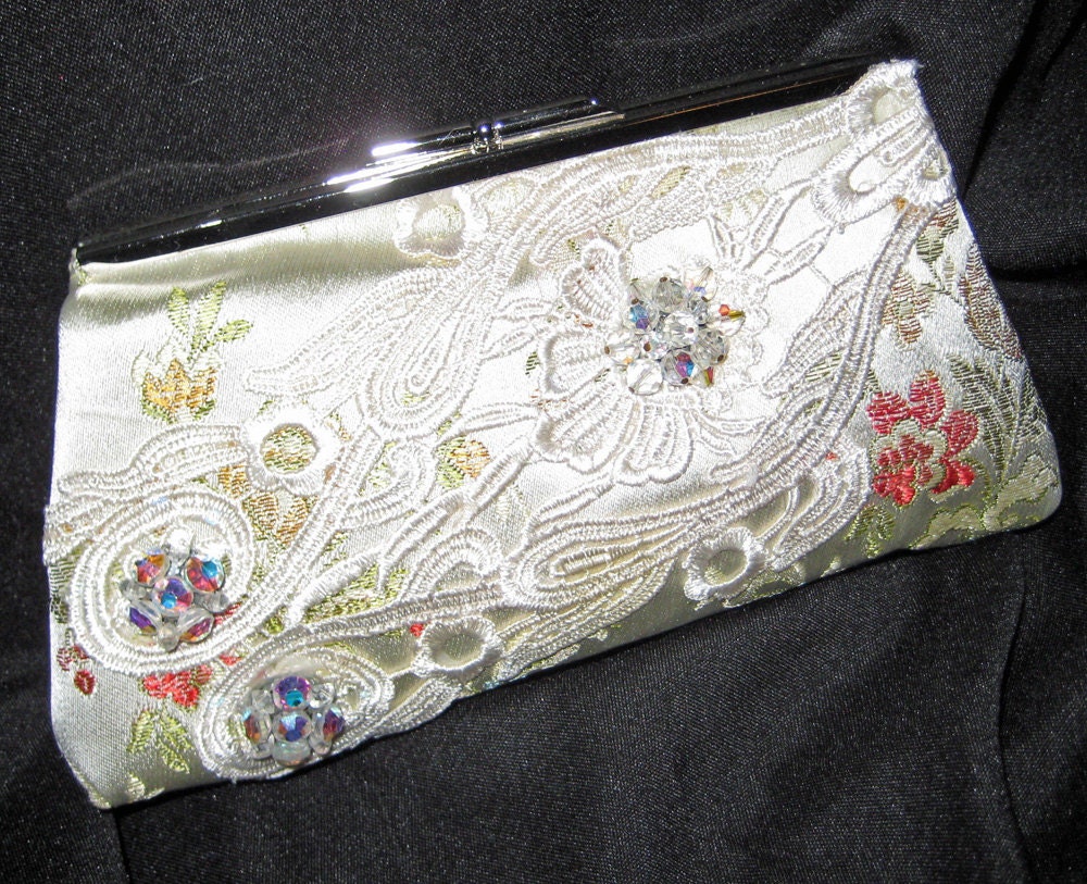 SALE  Romance in Brocade Clutch Purse