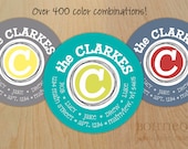 Personalized Return Address Labels with Color Options: The Family Circle