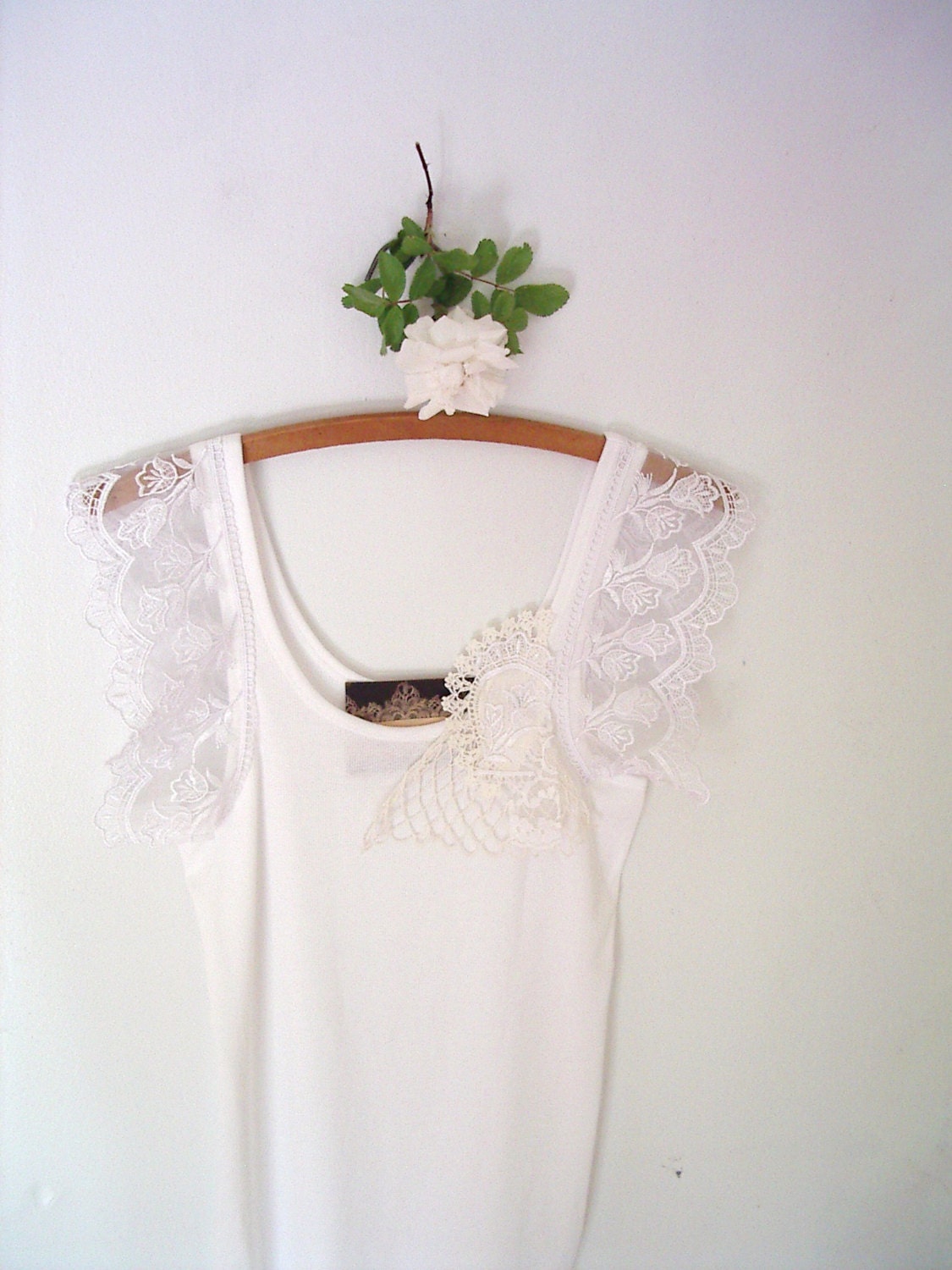 claire d' lune ivory white bridal lace blouse top sheer flutter spring summer top romantic indie clothing
