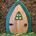 Faerie Doors, Fairy Doors, Gnome doors, Elf Doors, Hobbit Doors 9 inch with leafy green frame.