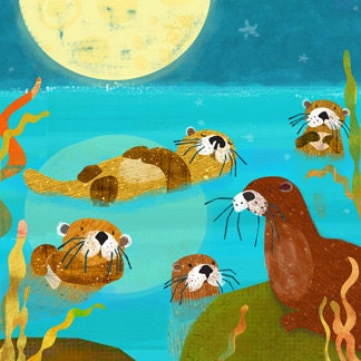 Otter Friends 11x14