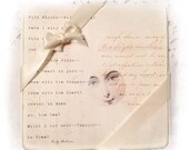 Emily Dickinson Card Valentine's Day, Pale Heart, Wild Nights, Love Poem, Pale Pink Heart