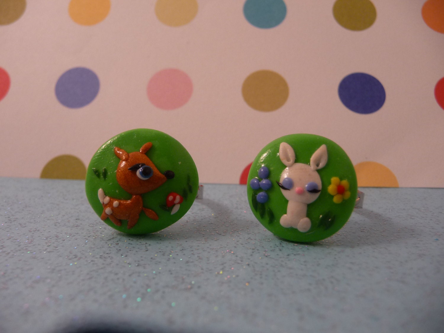 Sweet Little Polymer Clay Woodland Friend Rings You Pick
