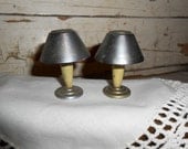 Vintage Pewter Salt and Pepper Shakers Made in Occupied Japan