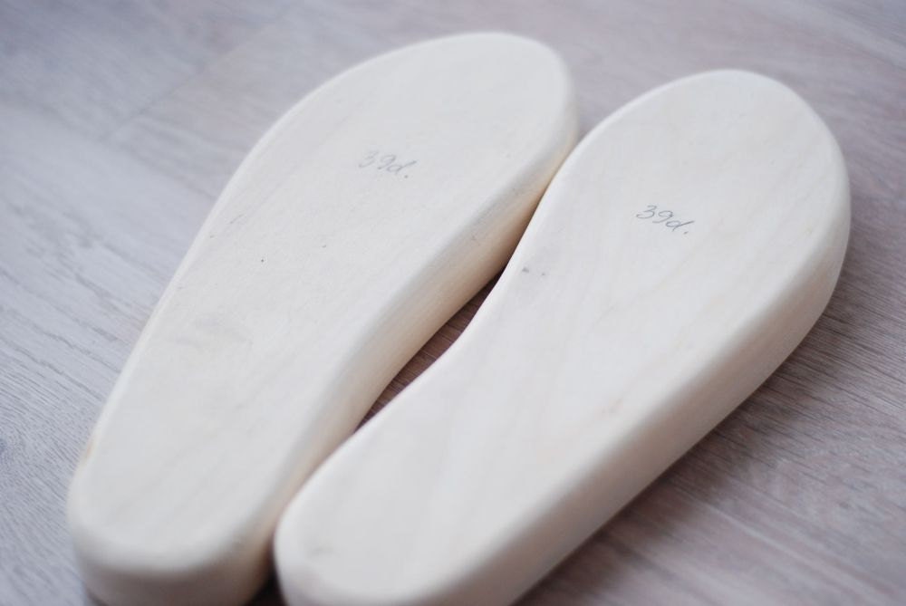 Handmade wooden shoe lasts for forming felted slippers, women sizes