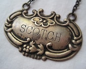 Vintage Sterling Decanter Label - Scotch Liquor Label