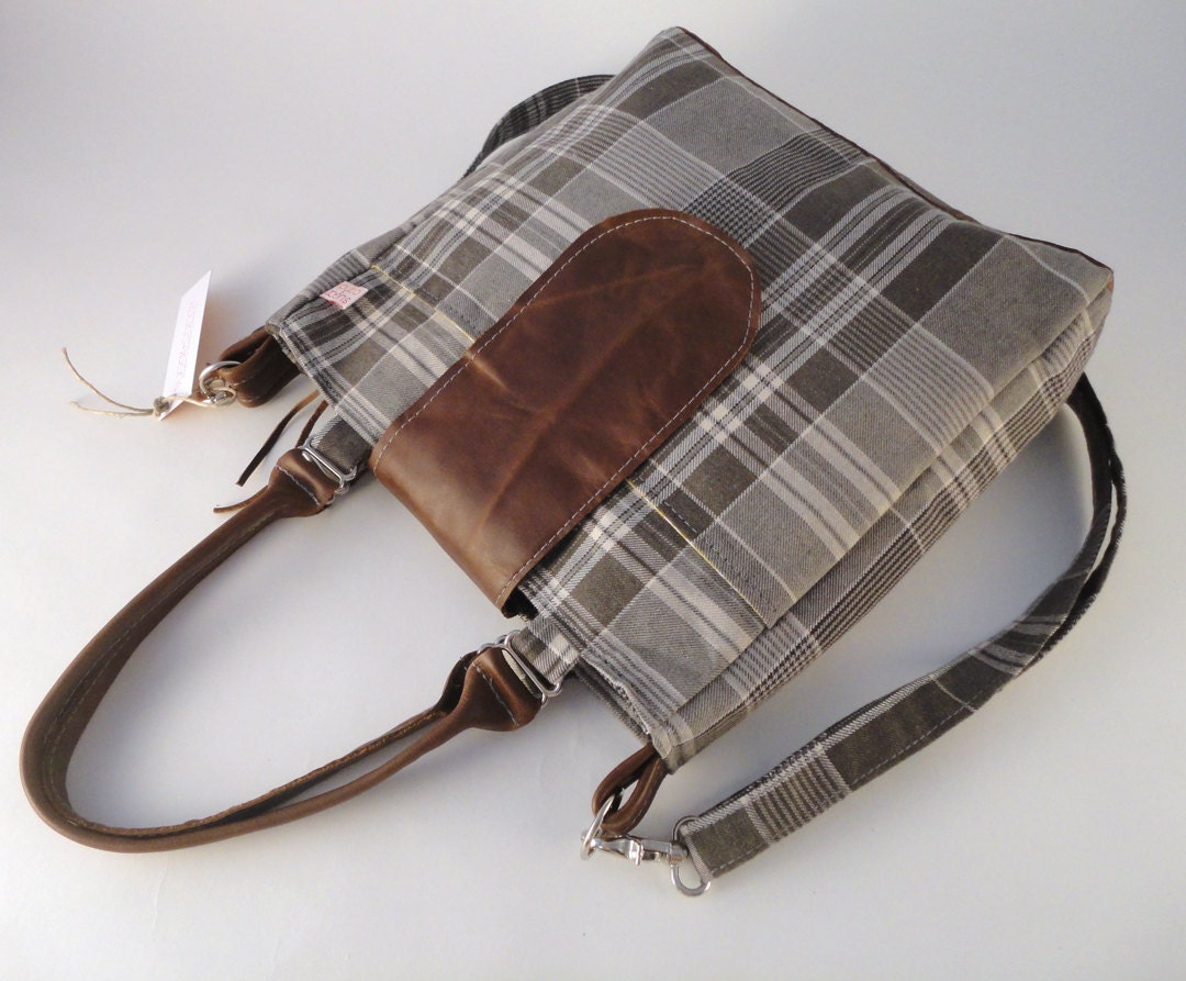 Tote Bag with Leather Crossbody - the Dey Satchel