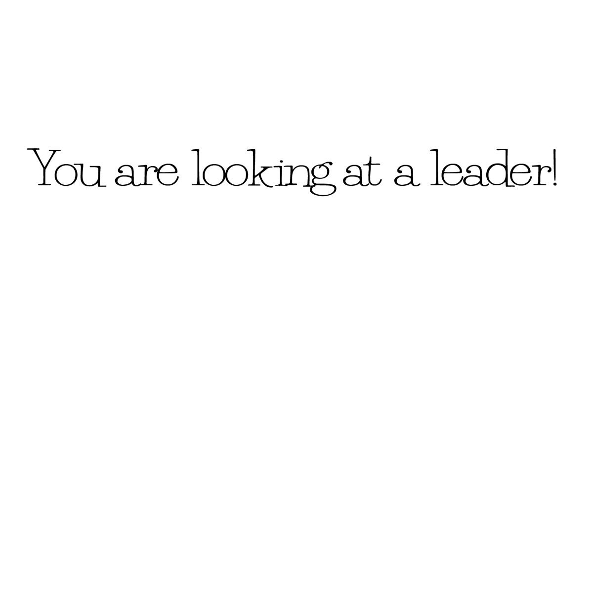 Custom order for Maria Couture - You are looking at a leader - vinyl wall decals