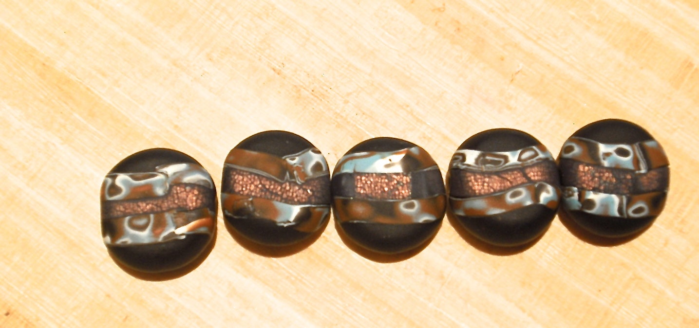 Black Southwest Polymer Clay Beads