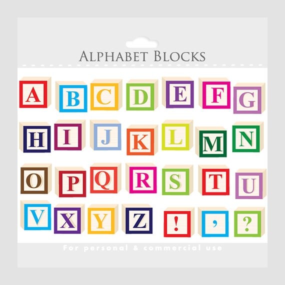 free clipart alphabet blocks - photo #42