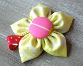 fabric flower hair clip