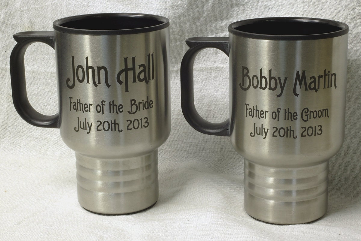 Personalized Laser Engraved 14oz Stainless Steel Travel Mug Wedding Party Mugs