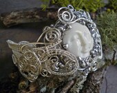 Moon Goddess Bracelet in Silver by Twisted Sister Arts