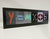 Math Geek Art Print on Wood Desk Decor