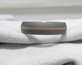 Titanium Ring Rose Gold Stripe Sandblasted Finish 6mm size 9.5 Clearance