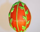 Ukrainian Easter Egg Pysanka Green Spring by Tanya Besedina