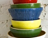 Baby Blue & Ocean Blue Bowl - large wheel thrown bowl - Belly Bowls