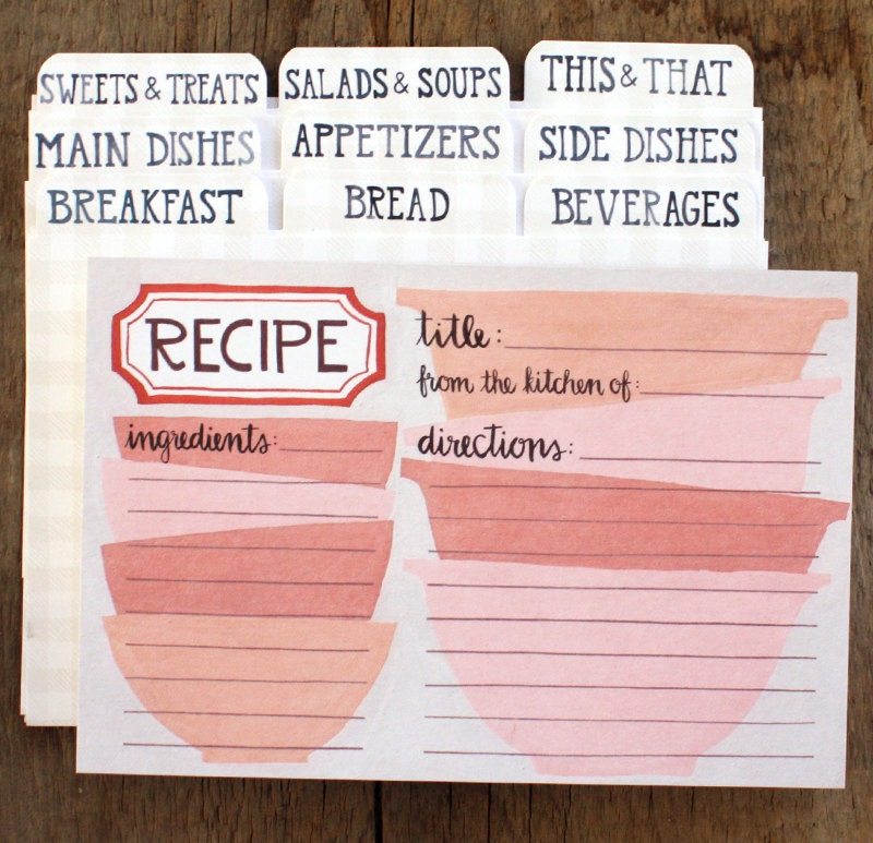 Bowls Recipe Cards