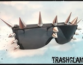 TRASHGLAM cyber PUNK Goth metal spikes black sunglasses STEAMPUNK costume Party