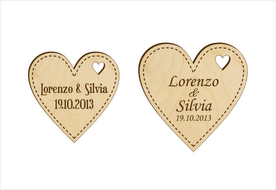 Sample wood engraved tags for Silvia