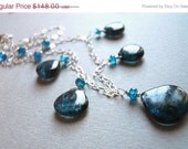 HUGE SALE 20% OFF Starry Night Kyanite and Apatite necklace