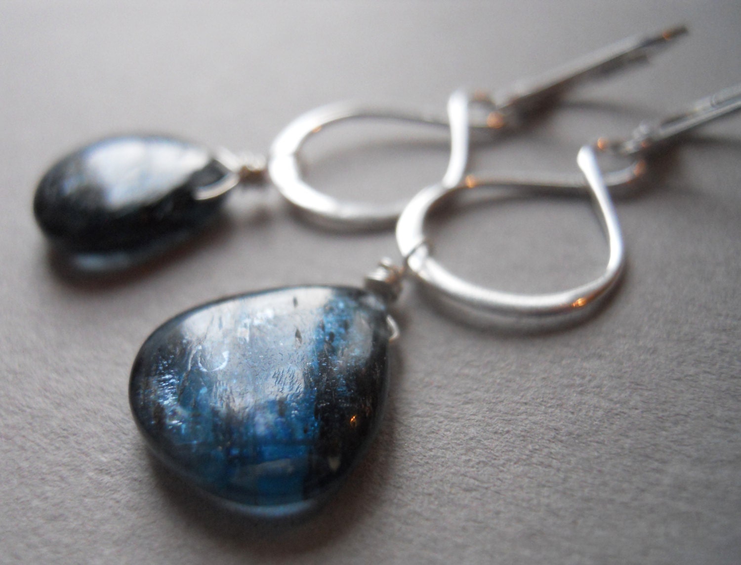 Kyanite infinity earrings - $78.00 USD