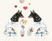 Lemonade Days - Digital Painting / Collage Art Print 10x8