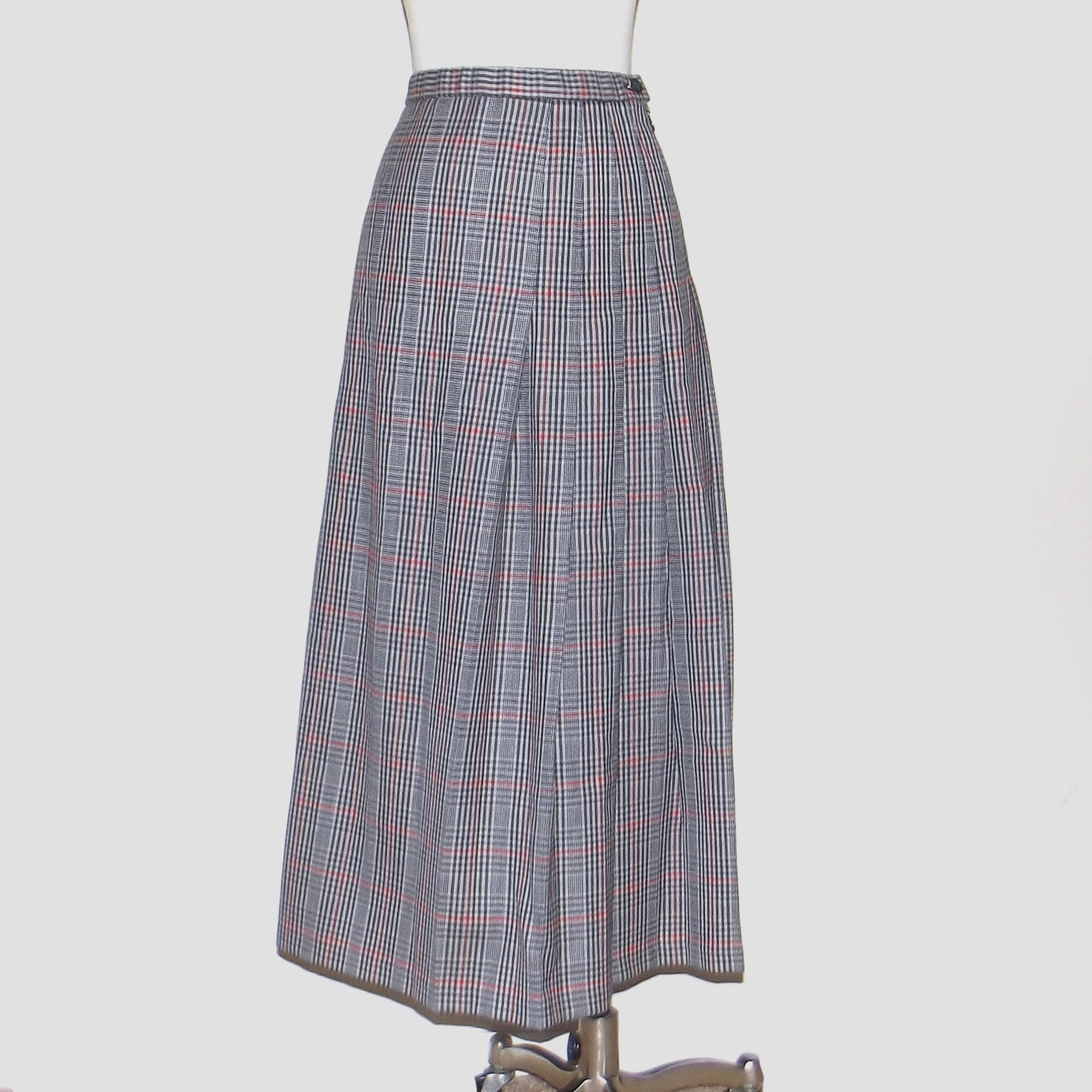1980s Pendleton skirt / 80s skirt / large l / wool / Student Government Skirt