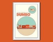 Nursery poster Dumbo 12x18 inches retro print