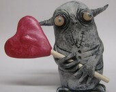 lowbrow clay one of a kind infestation monster ooak art doll sculpture