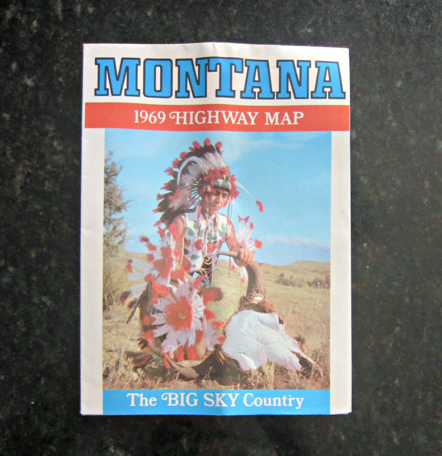 Vintage Montana 1969 Highway Map