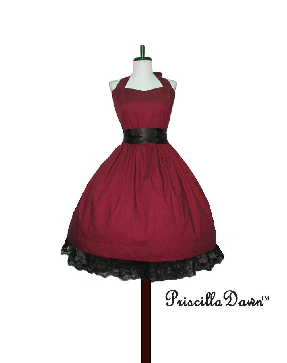 Made to order Classy Burgundy Swing Dress