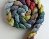 Polwarth/Silk Roving - Handpainted Spinning or Felting Fiber, Lakeside