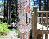 Peaches and Cream Antique Crystal Wind Chime