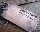 Dog Tag Necklace - personalized dog tag necklace -  Personalized Jewelry