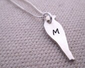 Initial Necklace - Baby Bird - personalized jewelry - Mother's Necklace -Bird Necklace - hand cut bird