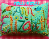 LARGE Deluxe  Bohemian Name Pillow Made To Order