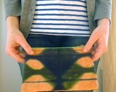 Small hand-dyed zipper pouch