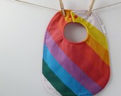 Baby Bib from Vintage Rainbow Sheets - Rainbow Baby Gift