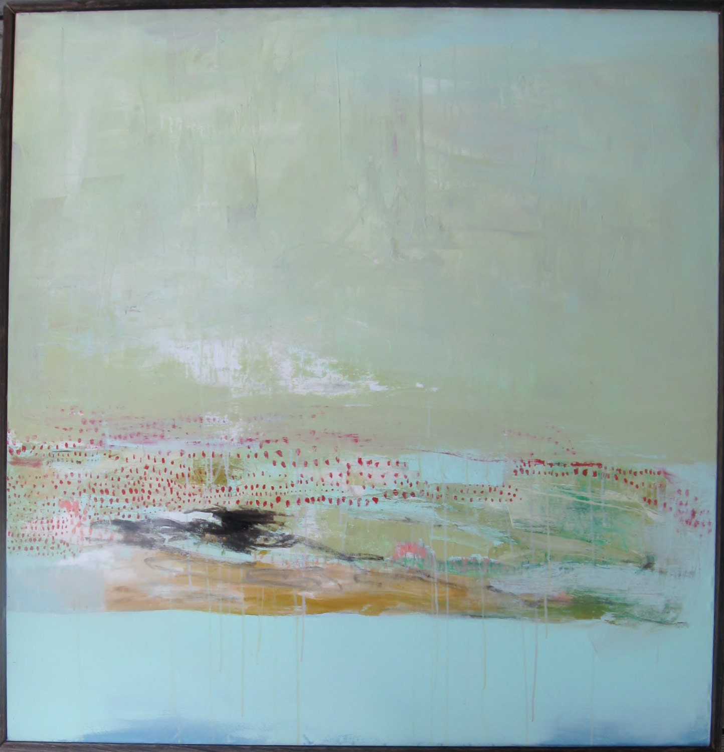 She Was Not an Island, Original oil and housepaint on canvas
