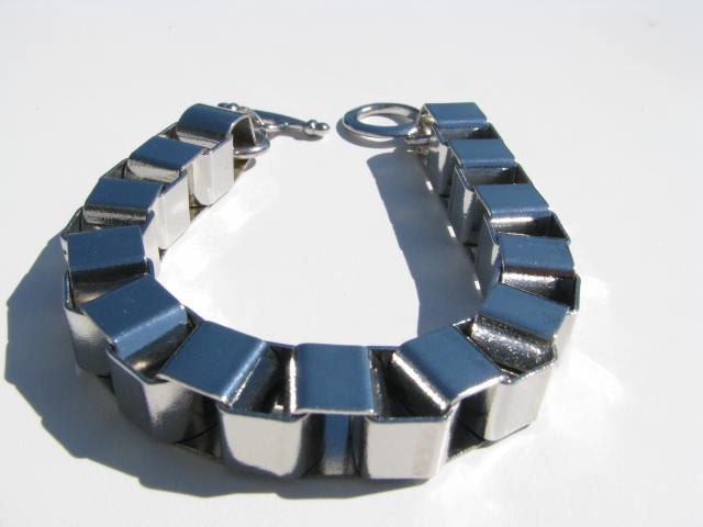 Silver Cube Bracelet