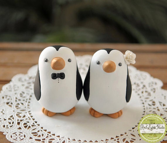 Penguin Wedding Cake Topper - Medium