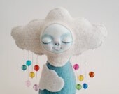Sleeping cloud Figurine, Collectable Figurine, soft sculpture, Art object