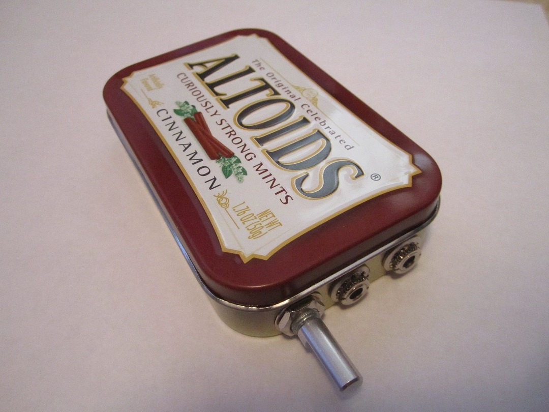 Portable Mint Tin Headphone Amp with 10X Gain (Cinnamon Altoids)