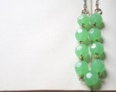Sea Green Glass Bead Layering Necklace- Simple, Modern, Bright, Summer, Handmade Jewelry- Candy Parade Necklace in Sea Green