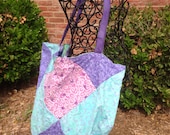 The Inside Out Tote Bag - Reversible - Purple and  Blue