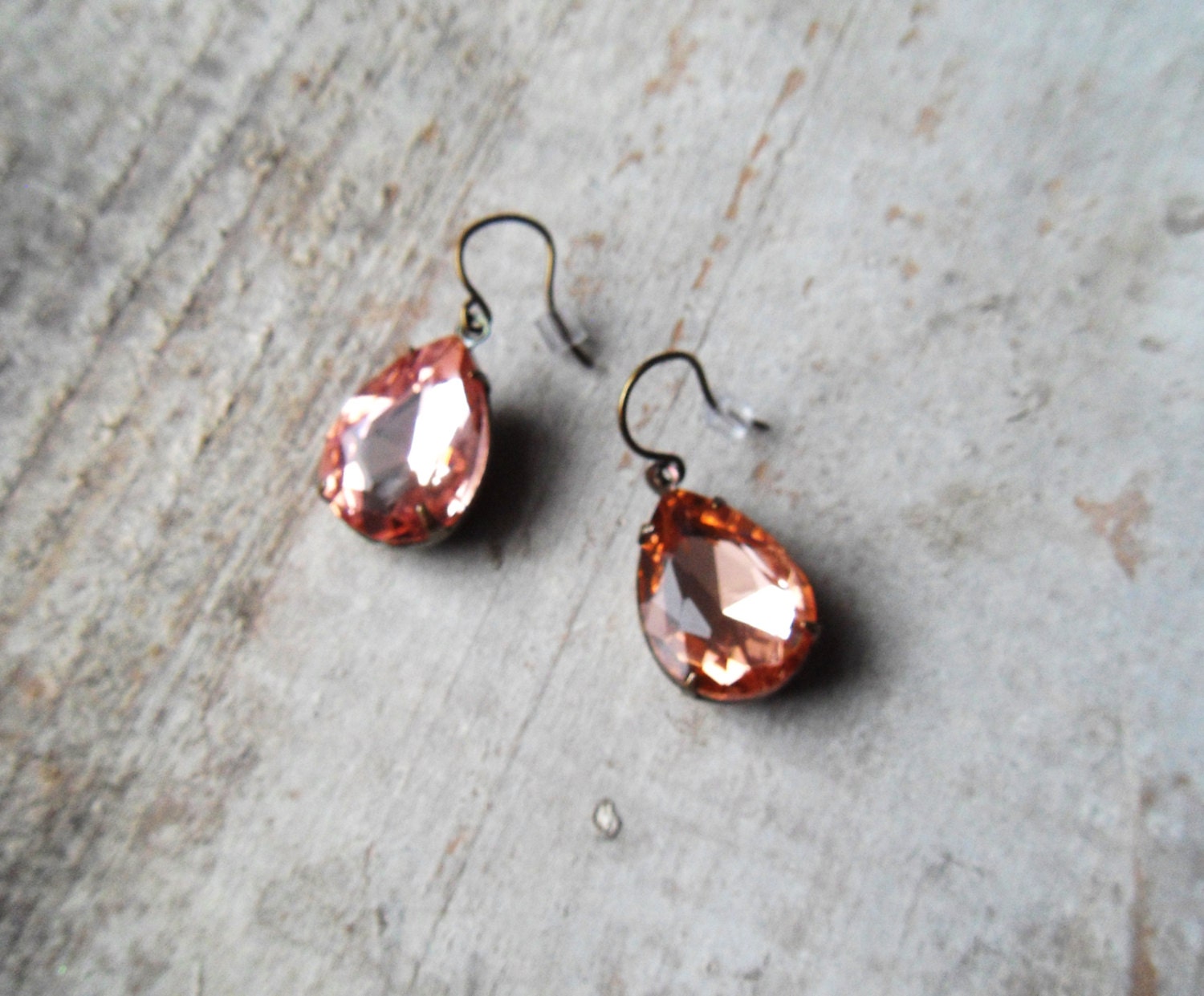 Blush Pink Vintage Jewel Earrings